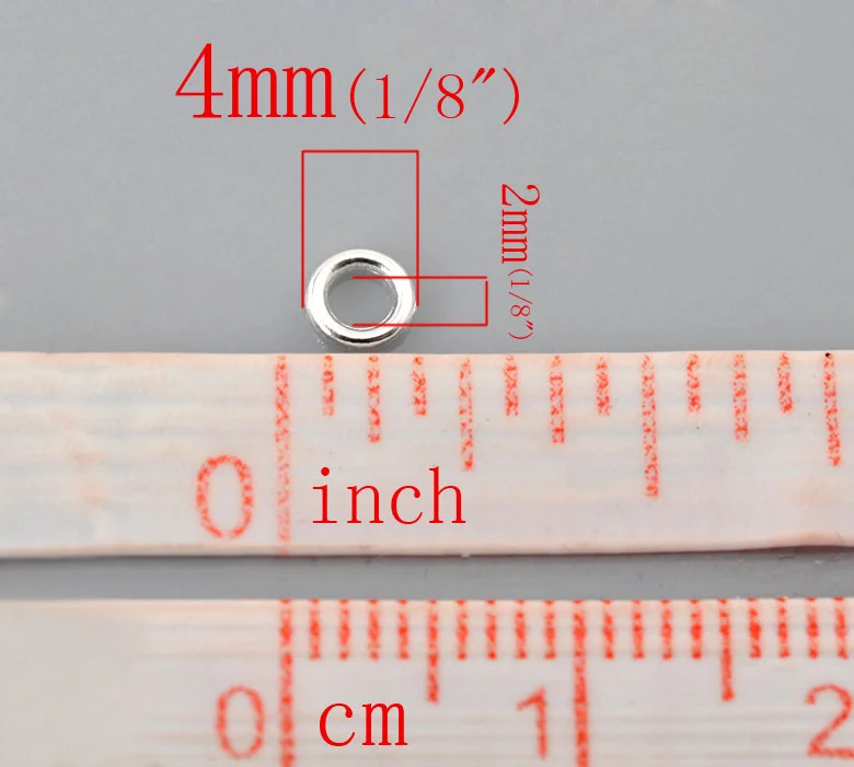 DoreenBeads 100/500PCs Silver Color Soldered Closed Jump Rings Findings for DIY Jewelry Making 4 6 8 14mm(1/8&quot) Dia. ) - купить по