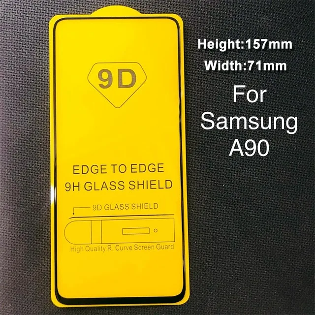 25 шт. 9D полное покрытие изогнутое закаленное Высокопрочное Стекло на samsung Galaxy A50 A20 A10 M10 M20 M30 A70 A40 A30 A20E - Цвет: A90