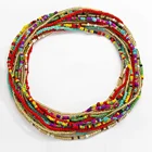 Цепочка женская, летняя, эластичная, с бусинами, 1 шт.