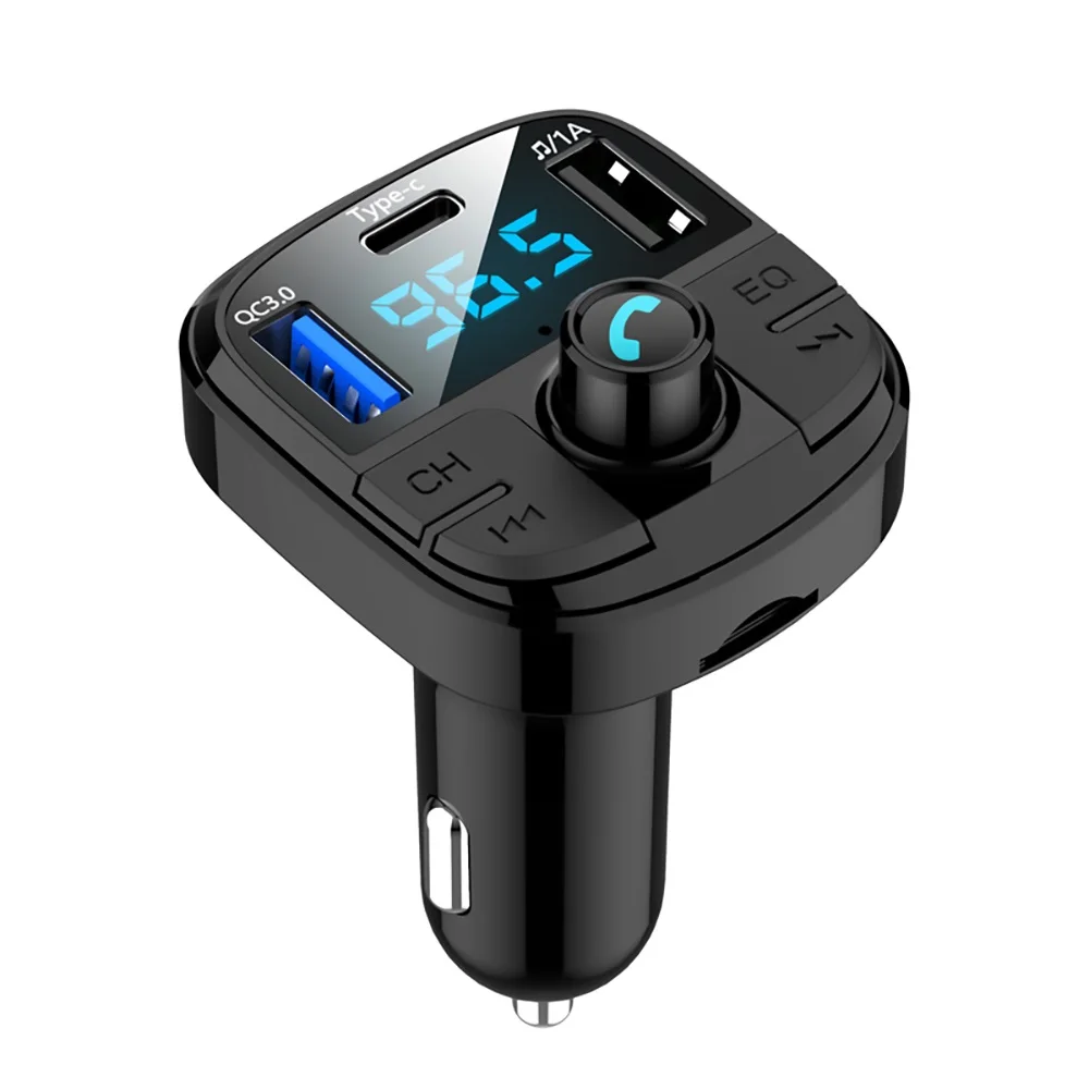 Автомобильный мультимедийный плеер FM передатчик Bluetooth Type C быстрое зарядное