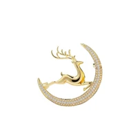 oe new product corsage luxury jewelry silk scarf buckle clothing accessories christmas metal elk brooch jewelry
