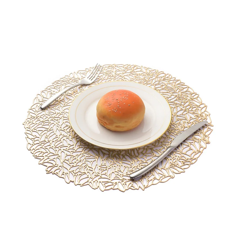

Placemats For Kitchen Table Round Embroidery/Lace Nordic Style Non-slip placemat Heat Insulation Furniture mat Coffee Cup Mats