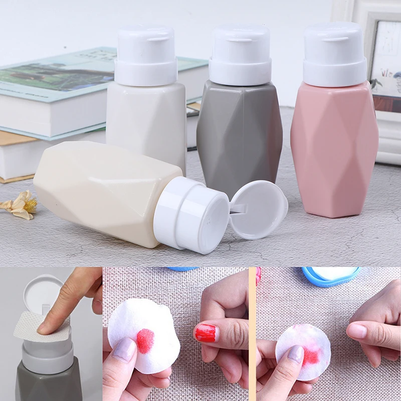 

200ML Liquid Press Nail Polish Remover Pump Dispenser Empty Bottle for Nail