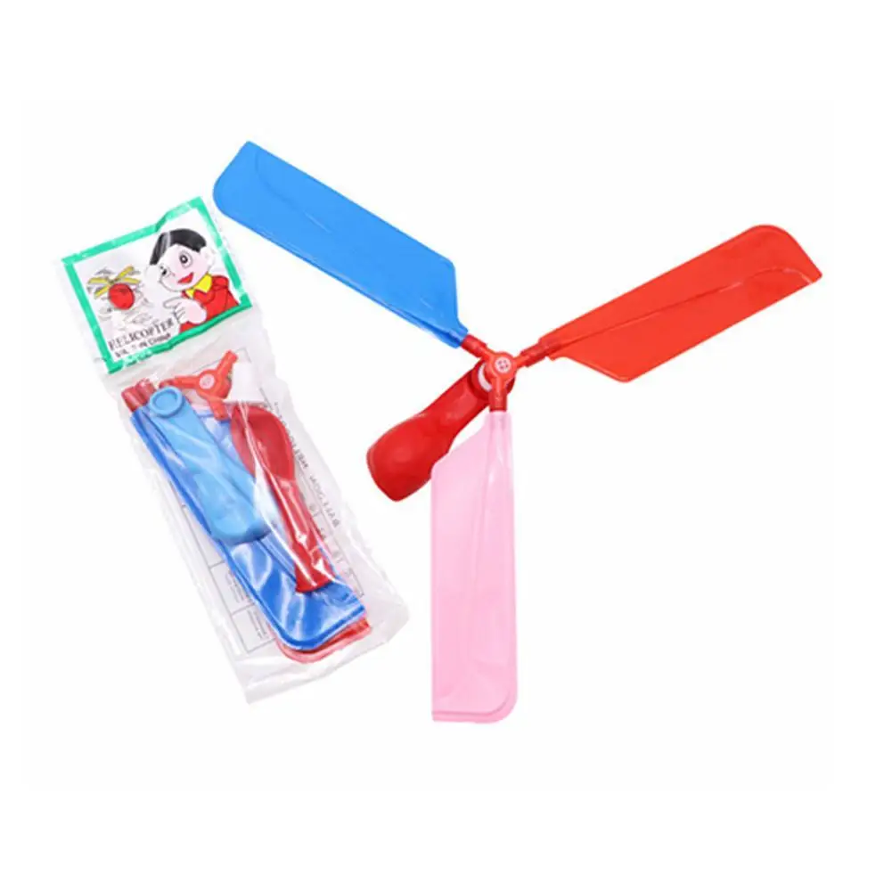 Fun-helic&oacute;ptero de juguete con globos caseros para ni&ntilde;os, juguete educativo para el hogar, regalo escolar, R6P6-3