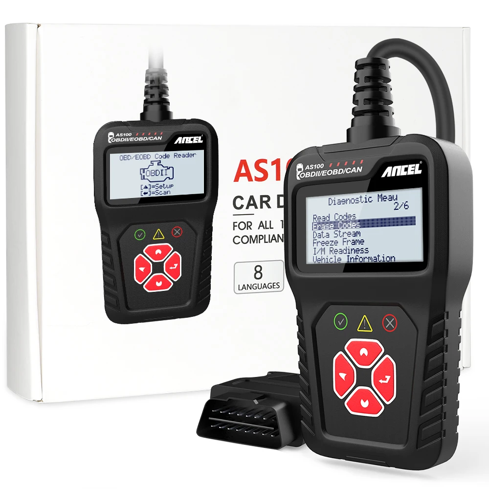 Ancel AS100 OBD2 OBD 2 автоматический сканер Код двигателя считыватель ODB2 автомобильный