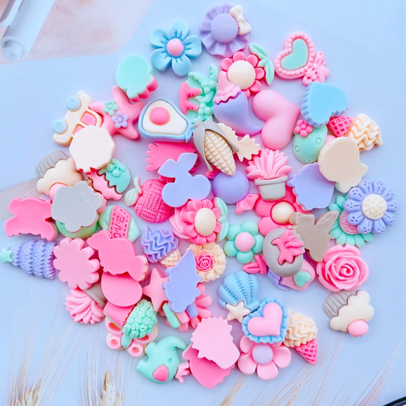 

20 Pieces Of New Resin Cute Cartoon Series Flat Back Scrapbook DIY Embellishment Mobile Phone Shell Accessories 053