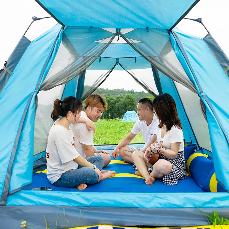 

Автоматическая палатка для кемпинга на открытом воздухе, быстрооткрывающаяся палатка для семейного пикника и парка, защита от дождя и солн...