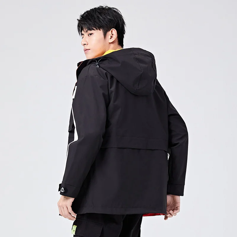 

SEMIR Jacket Men Loose Hooded Contrast Color Trendy Sports Men'S Jacket Spring 2021 New Contrast Color Tops Coat