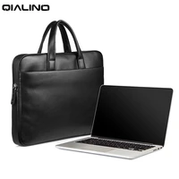 qialino genuine leather bags for coumpter laptop bag waterproof zipper case cover pouch for 16 inch macbook air pro retina