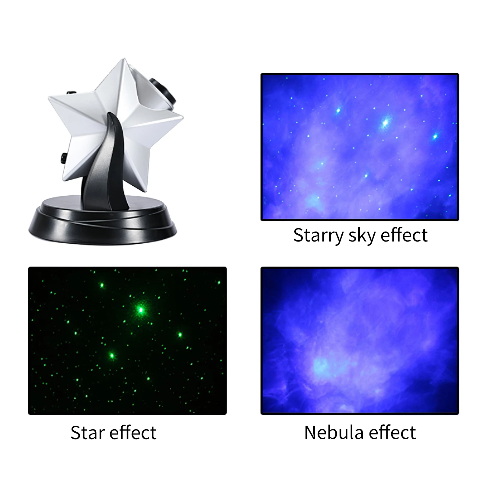 

2021 New Projection Lamp Star Projection Starry Night Lamp Nebula Atmosphere Projection Lamp 3 Modes Rotary Projecting
