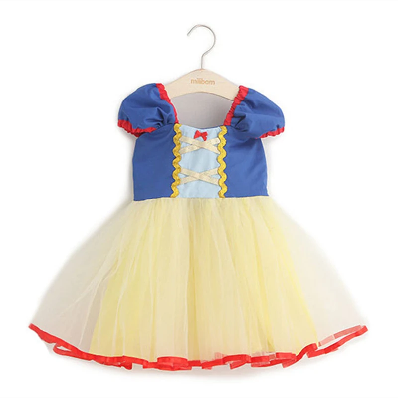 

Cosplay Costumes Baby Girls Snow White Children Fancy Puff Dress Sets Kids Halloween Christmas Dress Up Child Birthday Clothing