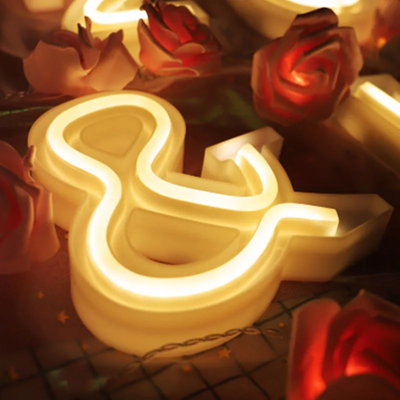 Неоновая светодиодная вывеска с 26 буквами индивидуальный неоновый светильник на