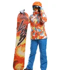 Куртка для сноубординга и штаны, утолщенная теплая водонепроницаемая дышащая уличная спортивная одежда, лыжные зимние комплекты, зимний спортивный костюм для женщин
