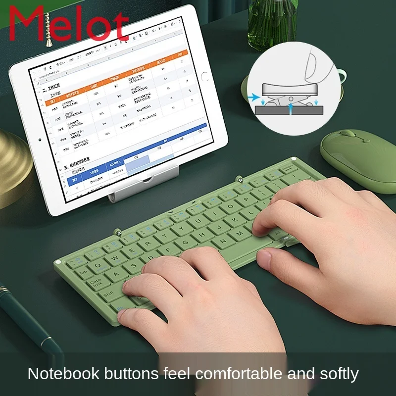 

High-End Folding Bluetooth Keyboard Tablet Special Portable Mini Keyboard with Mobile Phone