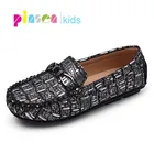 Мокасины из натуральной кожи для мальчиков и девочек, модная мягкая повседневная обувь без застежки, лоферы на плоской подошве, 2022