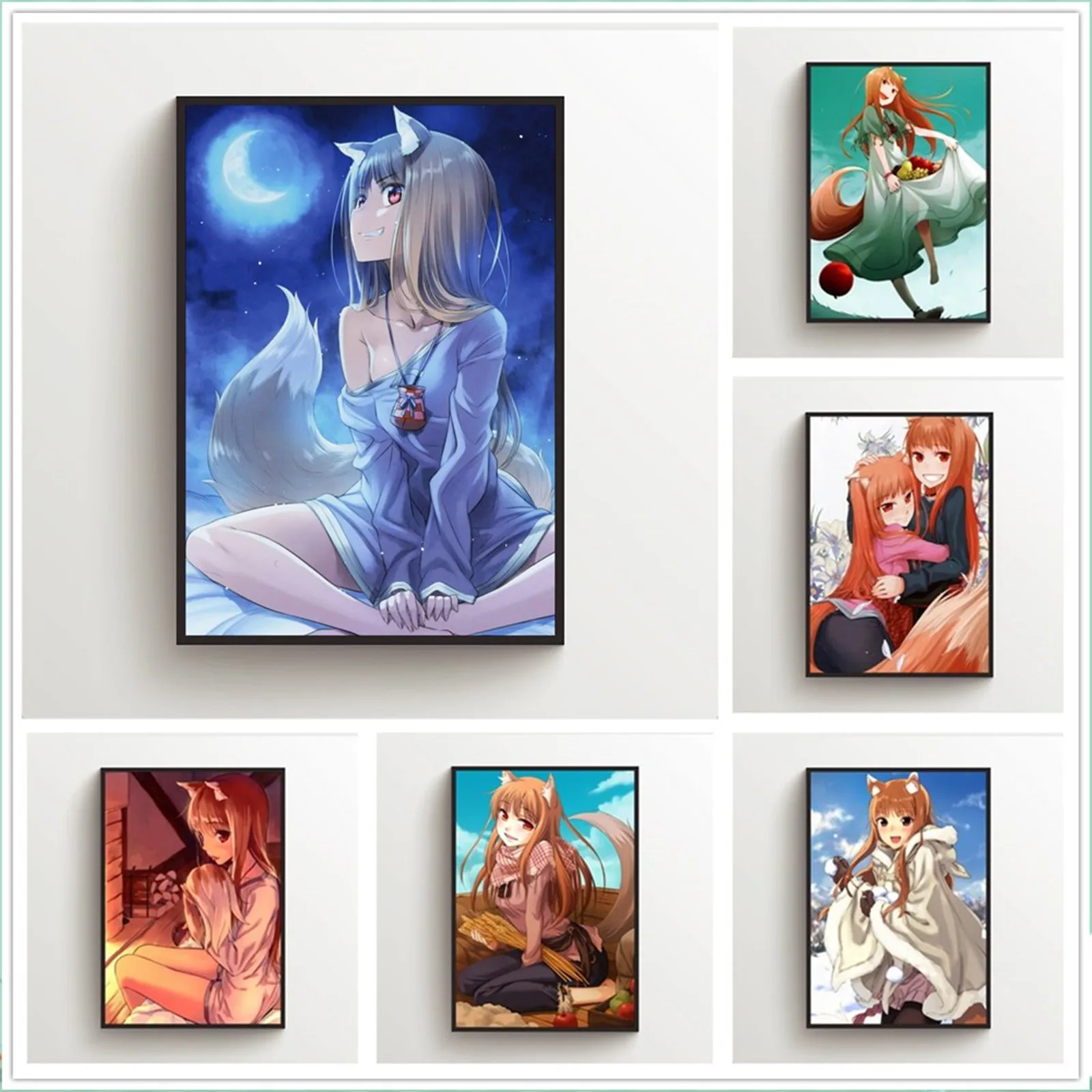 

Spice and Wolf Holo Horo Polypropylene Poster Picture Bar Shop Door Wall Decor