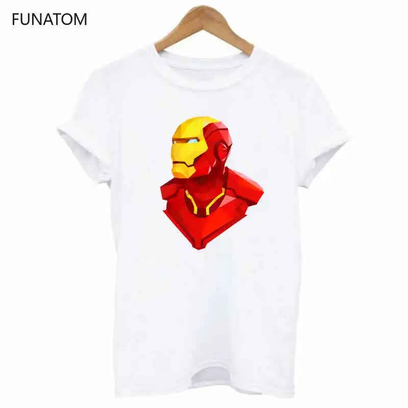 Модная футболка женская 2019 Футболка &quotМарвел&quot с коротким рукавом Harajuku