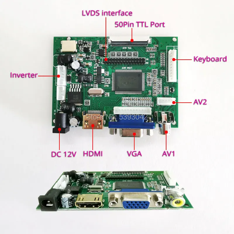 

DIY kit display controller drive board 1-CCFL For LP154W01 (TL)/LP154W01 (TP) panel LCD screen 30-Pin LVDS VGA+AV 1280*800