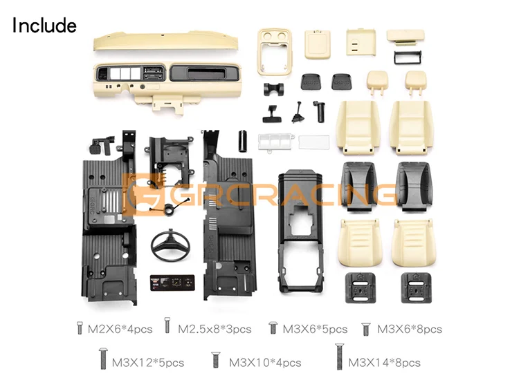 Simulaci&oacute;n de asiento de control central para coche de control remoto, pieza de modificaci&oacute;n G161R, para 1/10 RC TRAXXAS TRX-4 BRONCO interior TRX4-4
