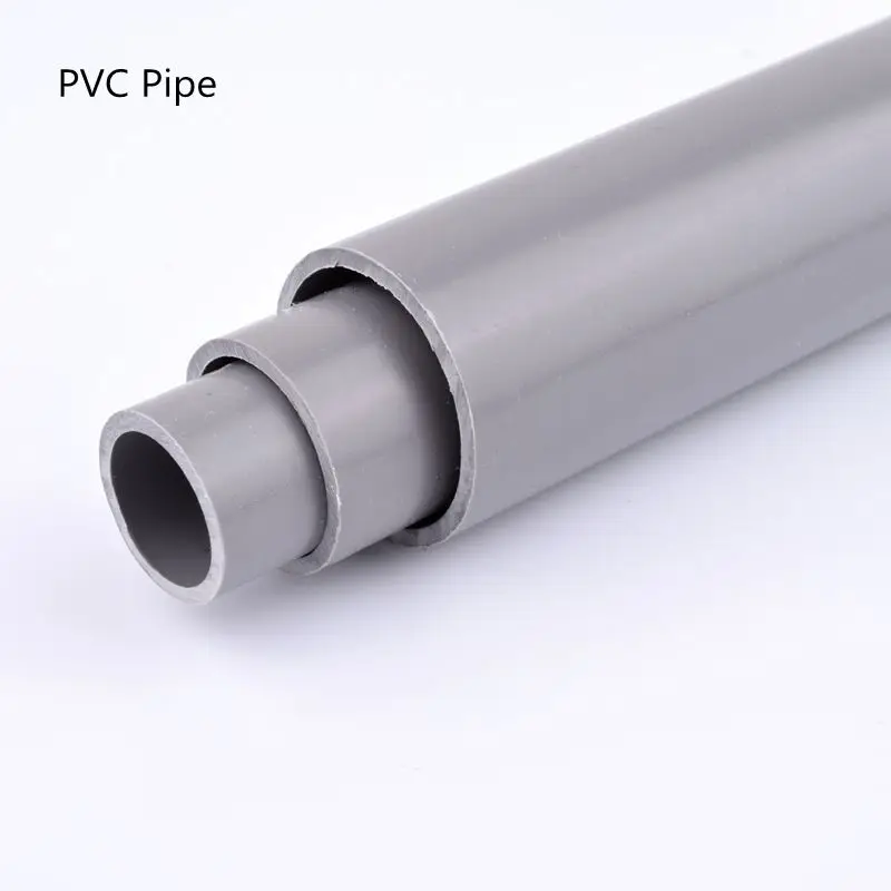 

2pcs Length 50cm Outer Diameter 20~63mm PVC Grey Pipe Aquarium Fish Tank Tube Garden Irrigation Watering Fittings 50cm Long