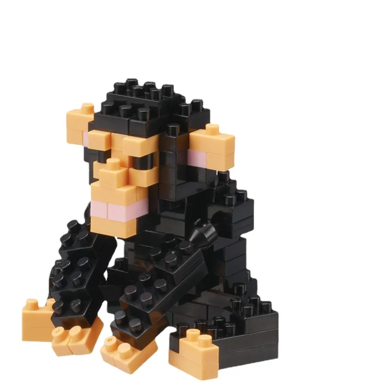 

Chimpanzee Blocks Small Building Animal Model Small Particle Educational Assembling Toys Kids Gifts