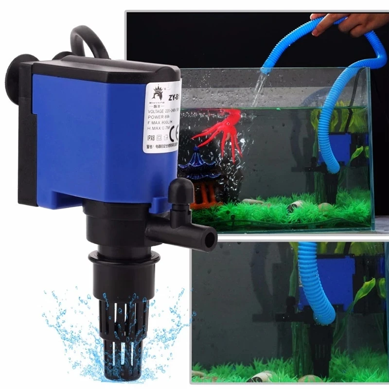 

Super 8-35W Submersible Air Pump, Air Pipe + Water Tube, internal Air Pump for aquarium fish tank marine aquatics ADD NeverElse