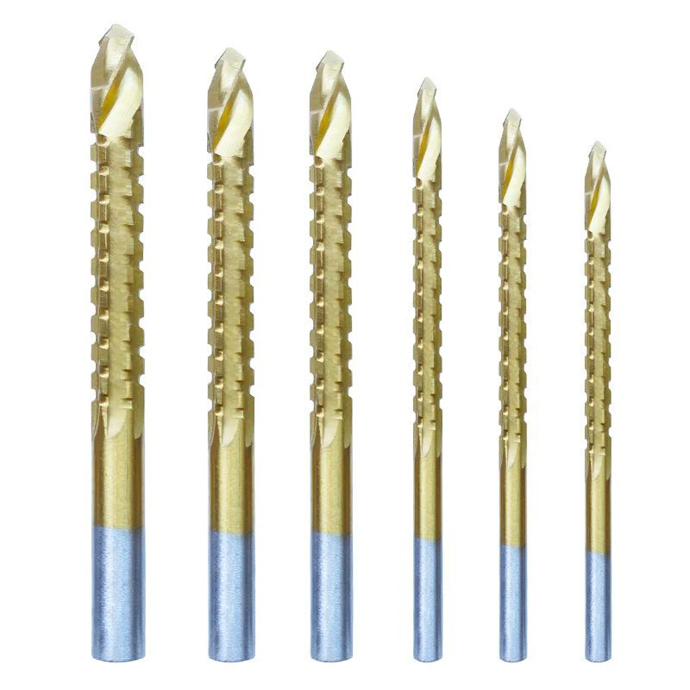 

Hot 3-8mm 6pcs/set Drill Bits Set Serrated Multi-function Woodworking Slotting Grooving Drilling Bits D6