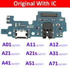 Разъем USB для зарядного порта док-станция гибкий кабель с микрофоном запасные части для Samsung A01 A11 A12 A21 A21S A31 A41 A51 A71 A750F A920F