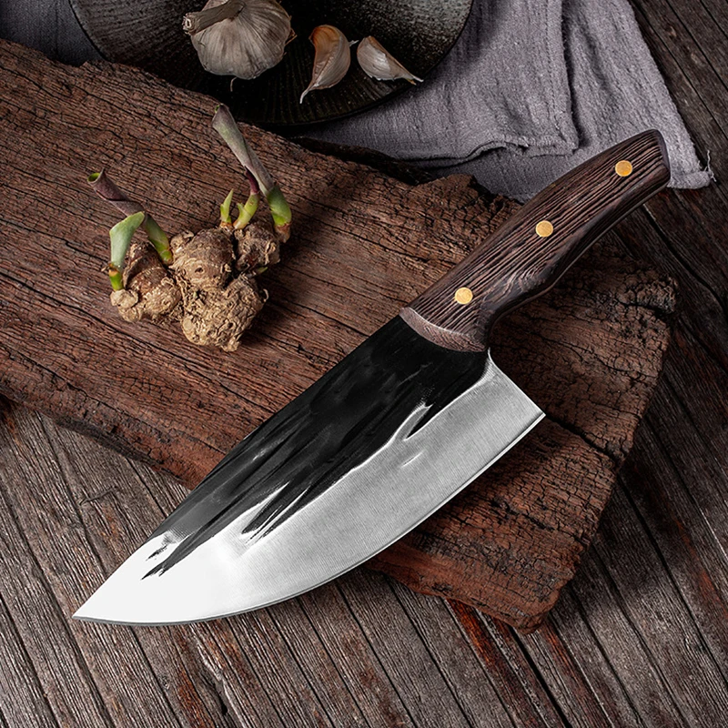 

Forged Chopping Knife Chinese Traditional Handmade Cleaver 5Cr15MoV Stainless Steel Kitchen Knives Meat Vegetable Cutlery