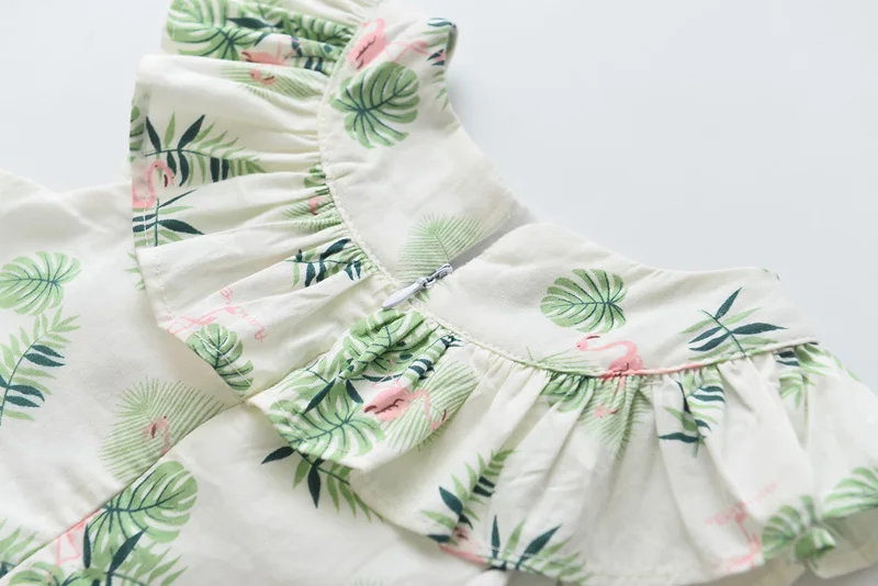 LOVE DD&ampMM Girls Dresses 2021 Summer New Children's Wear Fresh Lovely Full Printed Cartoon Tree Ruffled Sleeveless Dress | Детская