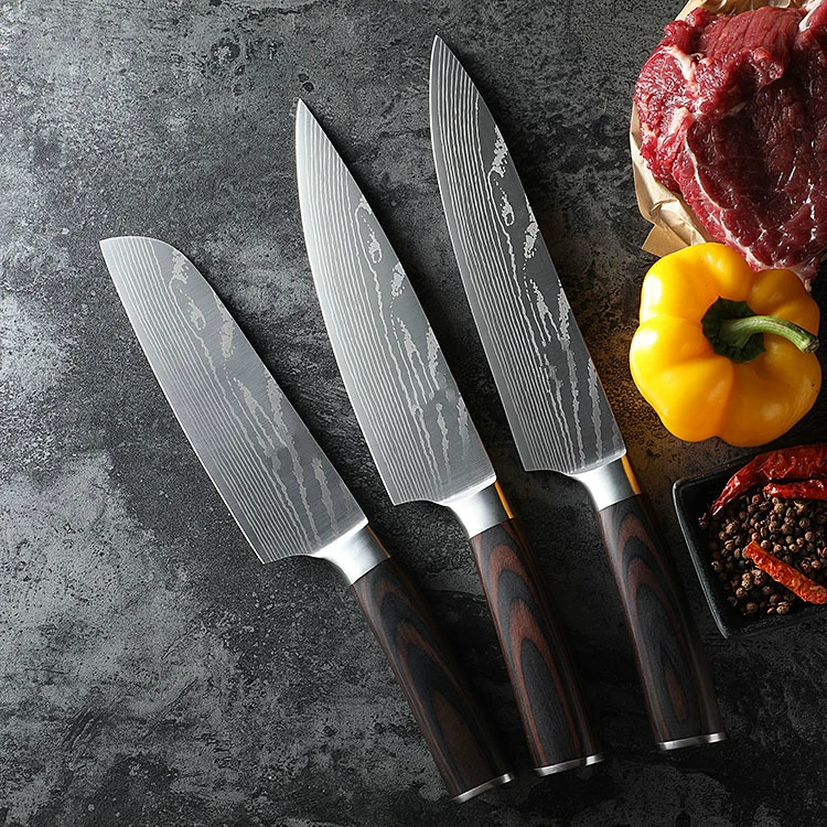 Высококачественный японский нож шеф повара из нержавеющей стали универсальный