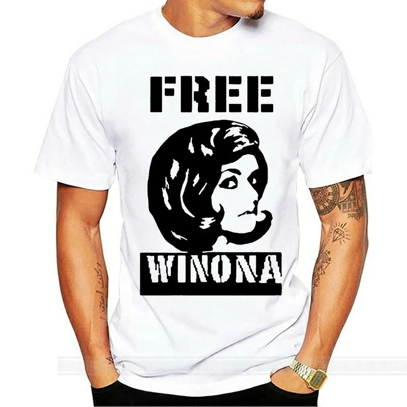Футболка мужская с надписью Free Winona S Copy популярная трикотажная Удобная хлопковая