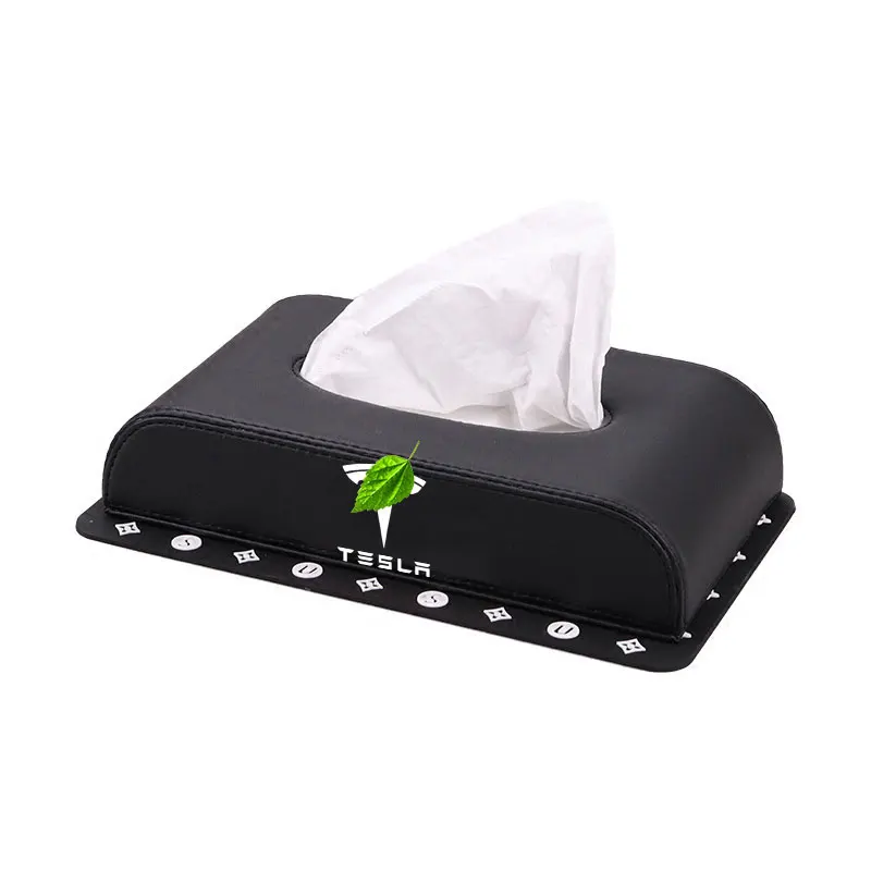 For Tesla Model 3 X S PU Leather Tissue Box Napkin Holder Black | Автомобили и мотоциклы