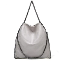 fashion new womens chain shoulder bag large capacity crossbody tote bag female foldable solid color handbags shopping bags