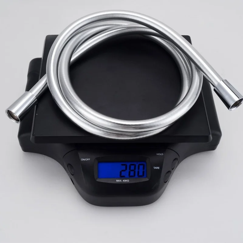 

2021PVC High Pressure Silver & Black PVC Smooth Shower Hose For Bath Handheld Shower Head Flexible Shower Hose