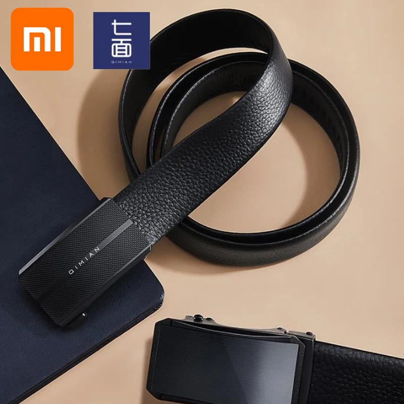 Мужской ремень xiaomi youpin qimian Nappa кожаный повседневный деловой с автоматической
