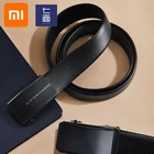Ремень xiaomi youpin qimian мужской, из кожи наппа, Повседневный, Деловой, с автоматической пряжкой, зеркальный