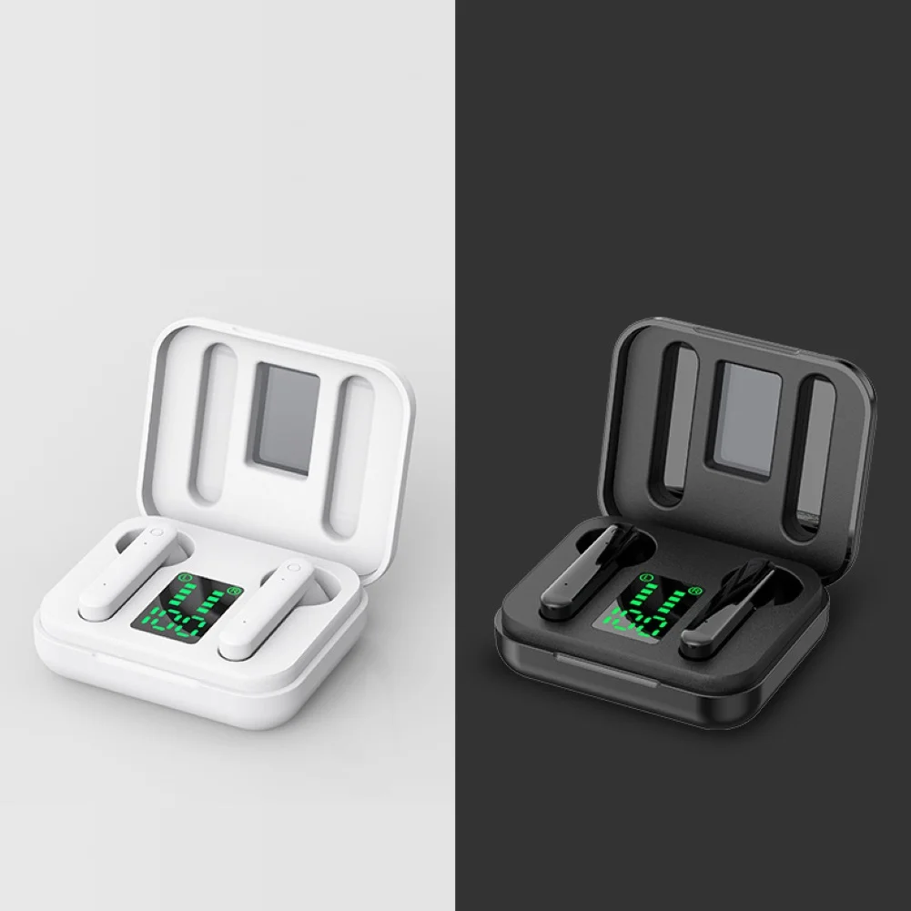 TWS беспроводной Bluetooth 5 0 светодиодный цифровой дисплей наушники стерео музыка