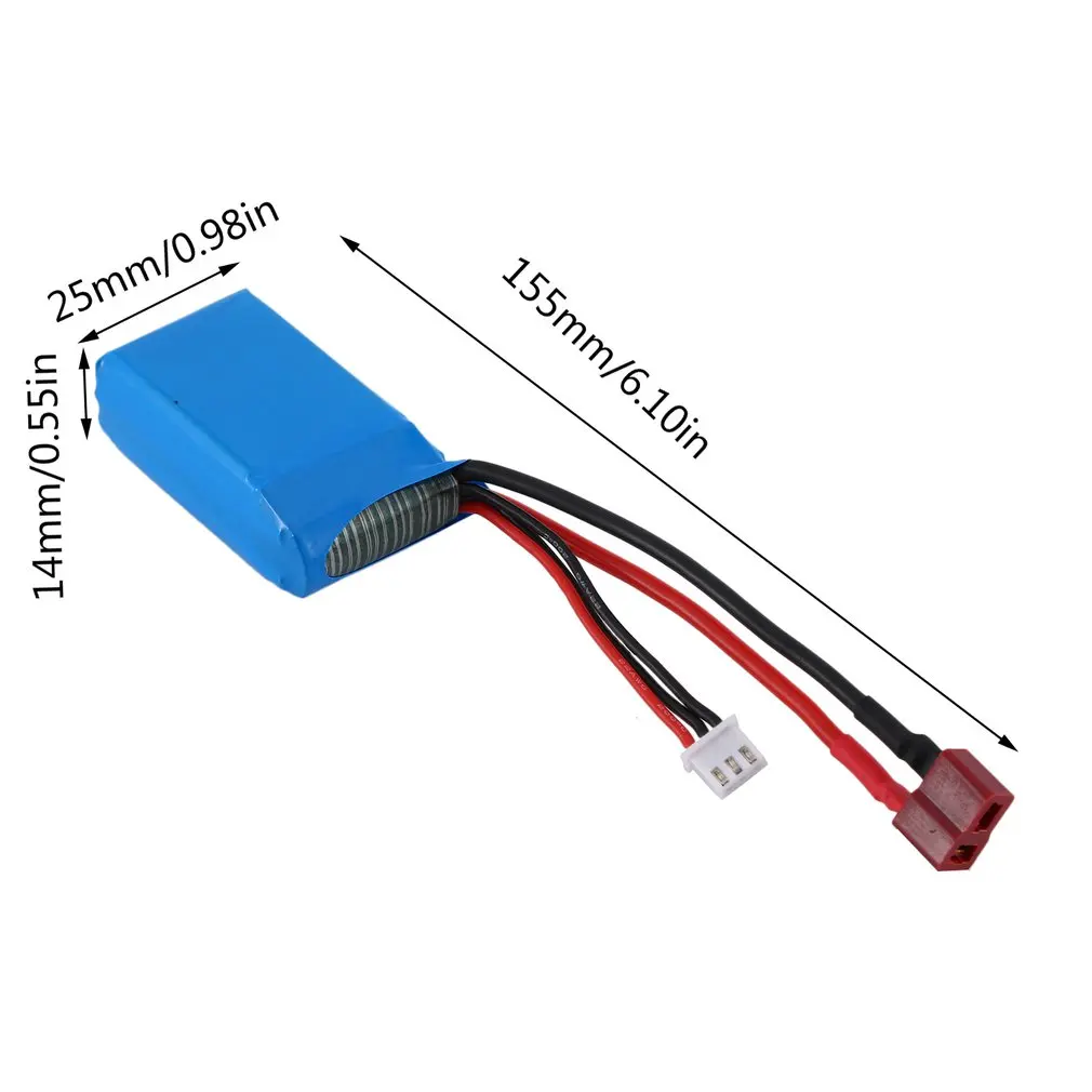 

7.4V 1500mAh Rechargeable Battery Lipo Battery RC Lithium Battery RC Car Set for WLtoys A959-b/A969-b/A979-b/K929-B