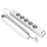 2021 wall mounted usb power strip surge protector with 35 ports 2 usb extension socket eu plug for home network filter