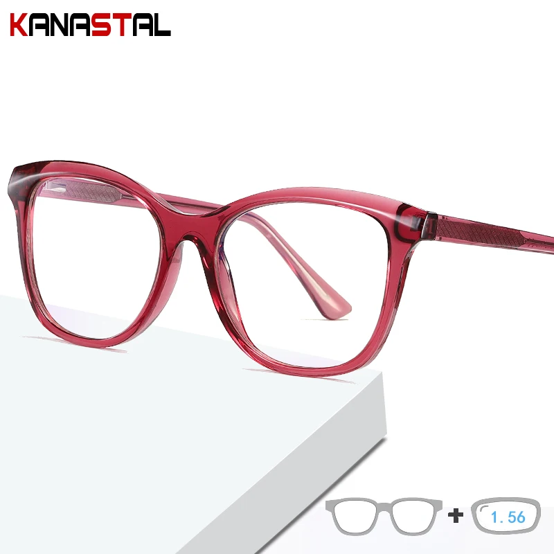 

Women's Blue Light Blocking Glasses TR90 Oval Precsription Eyeglasses Frames Men Computer Gaming Eyewear Myopia Reading Glasses