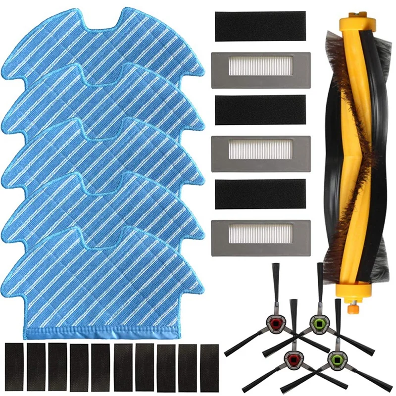 

Main Side Brush Filter Mopping Cloth Kit For Ecovacs Deebot Ozmo 900 DN5G Vacuum Cleaner Parts