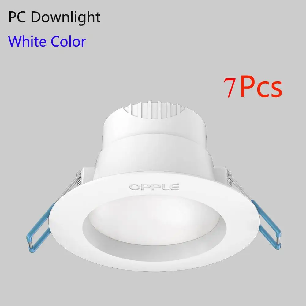 white color 7pcs Xiaomi Opple светодиодный светильник 3 Вт угол 120 градусов светильник ing белый светильник и теплый потолочный встраиваемый светильник для дома и офиса - Цвет: white color 7pcs
