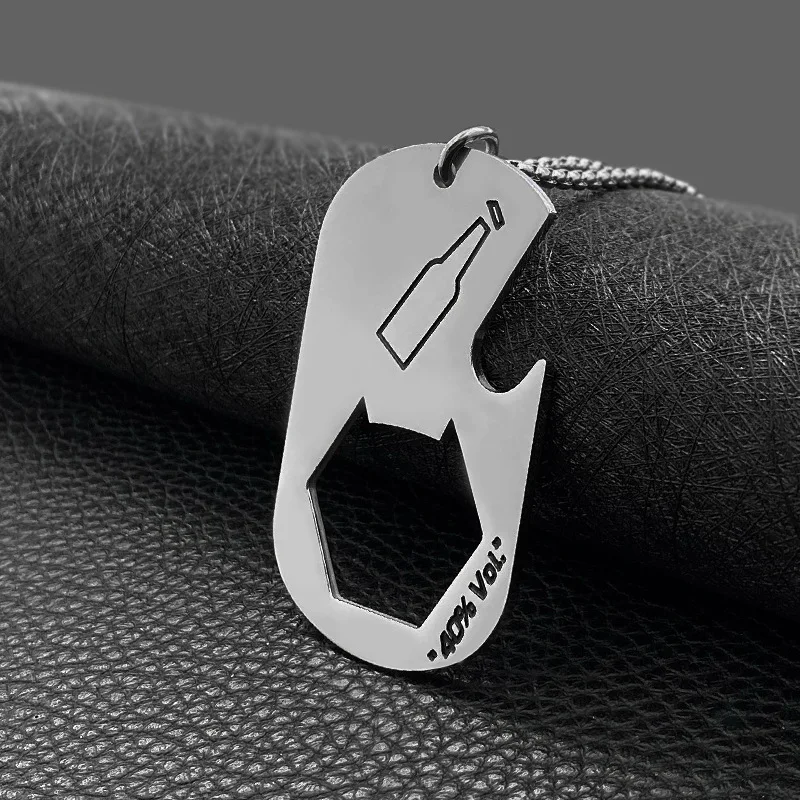 Открывалка для бутылок ожерелье Мужские Простые цепочка на шею подвески