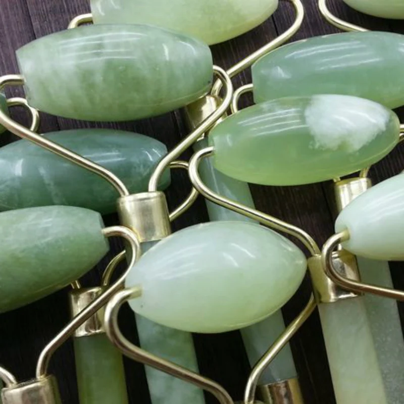 1 шт. нефритовый ролик с двойной головкой для массажа лица|Массажный из ЭВА| |