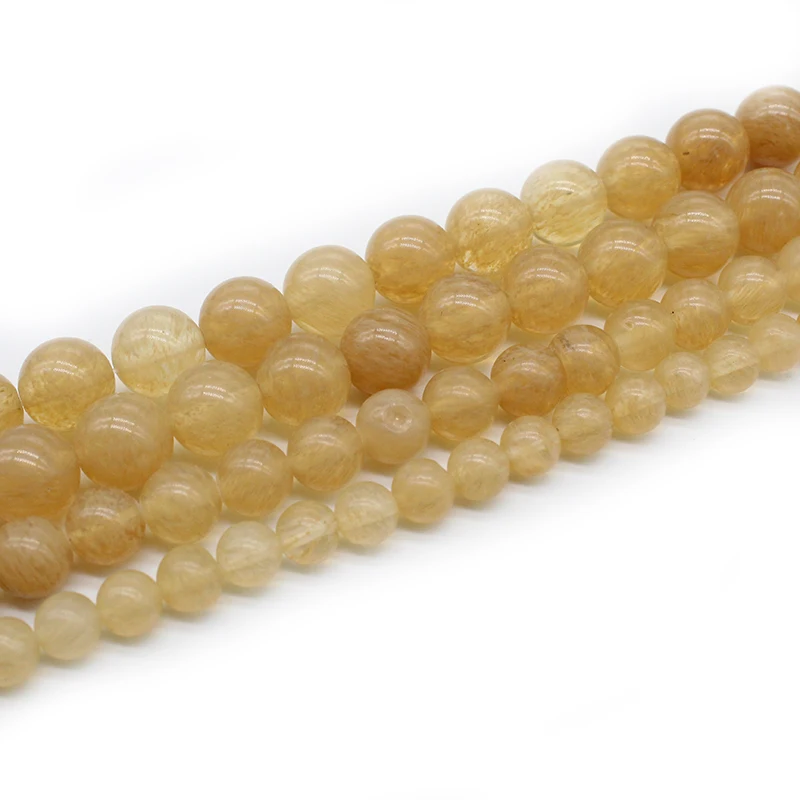 Натуральный камень граненый цитрина кварцевый арбуз Чай круглые бусины 15