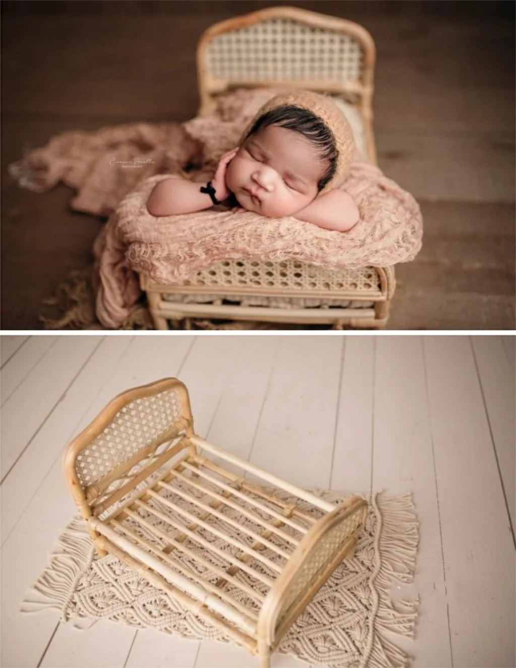 Newborn Photography Props Weaving Baskets full-moon Baby Photo Bed Posing Props Photo Shoot Accessories Baby Cany Beds