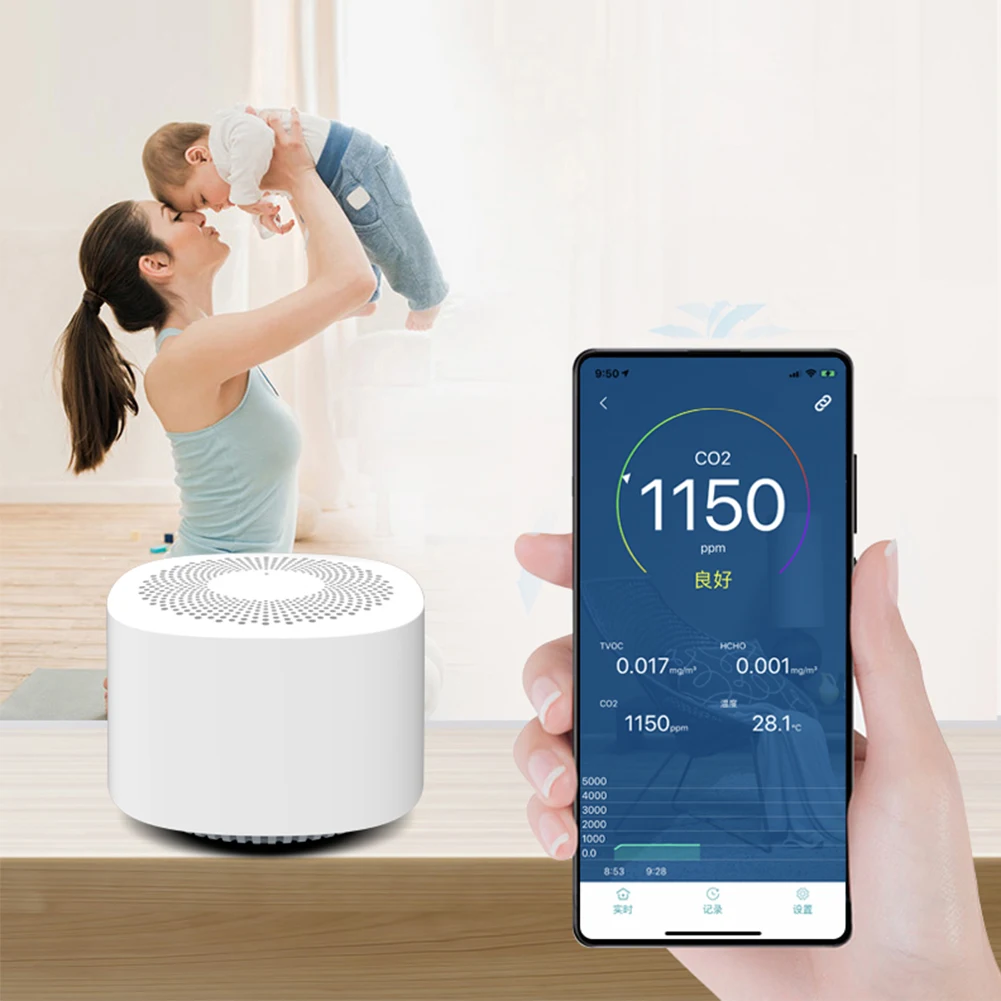 

New Digital CO2 Detector Intelligent Household Air Quality Monitor Formaldehyde Detector High Sensitive Temperature Gas Detector