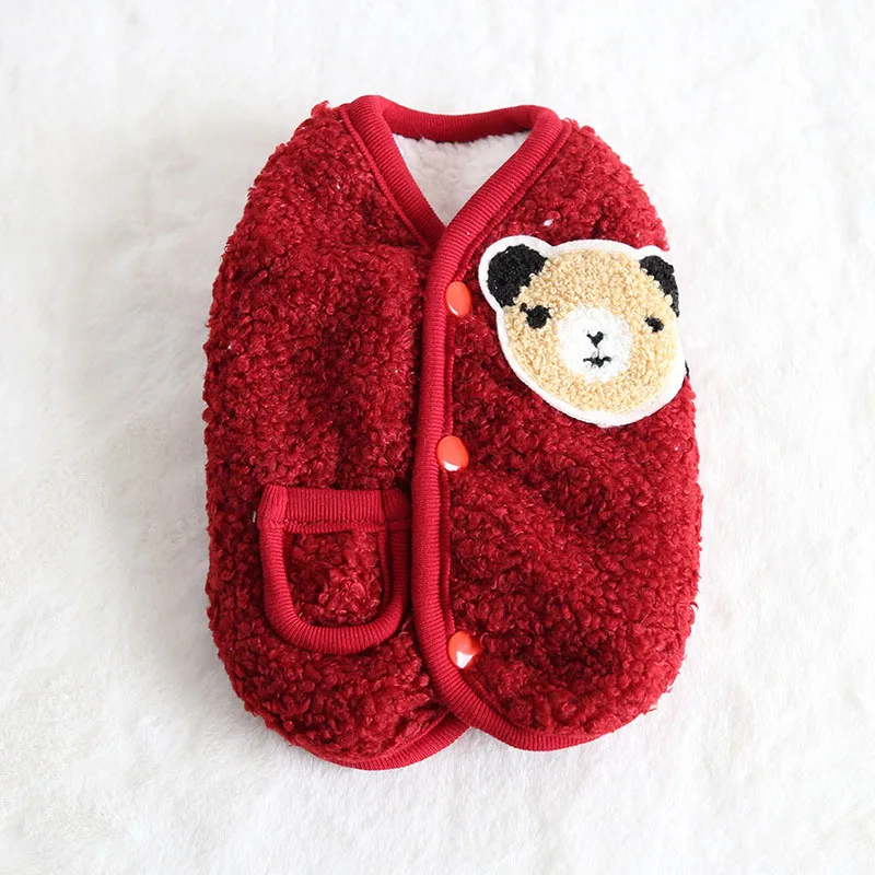 Зимняя Теплая Одежда для собак куртка щенков пальто Мягкие Рубашки свитер