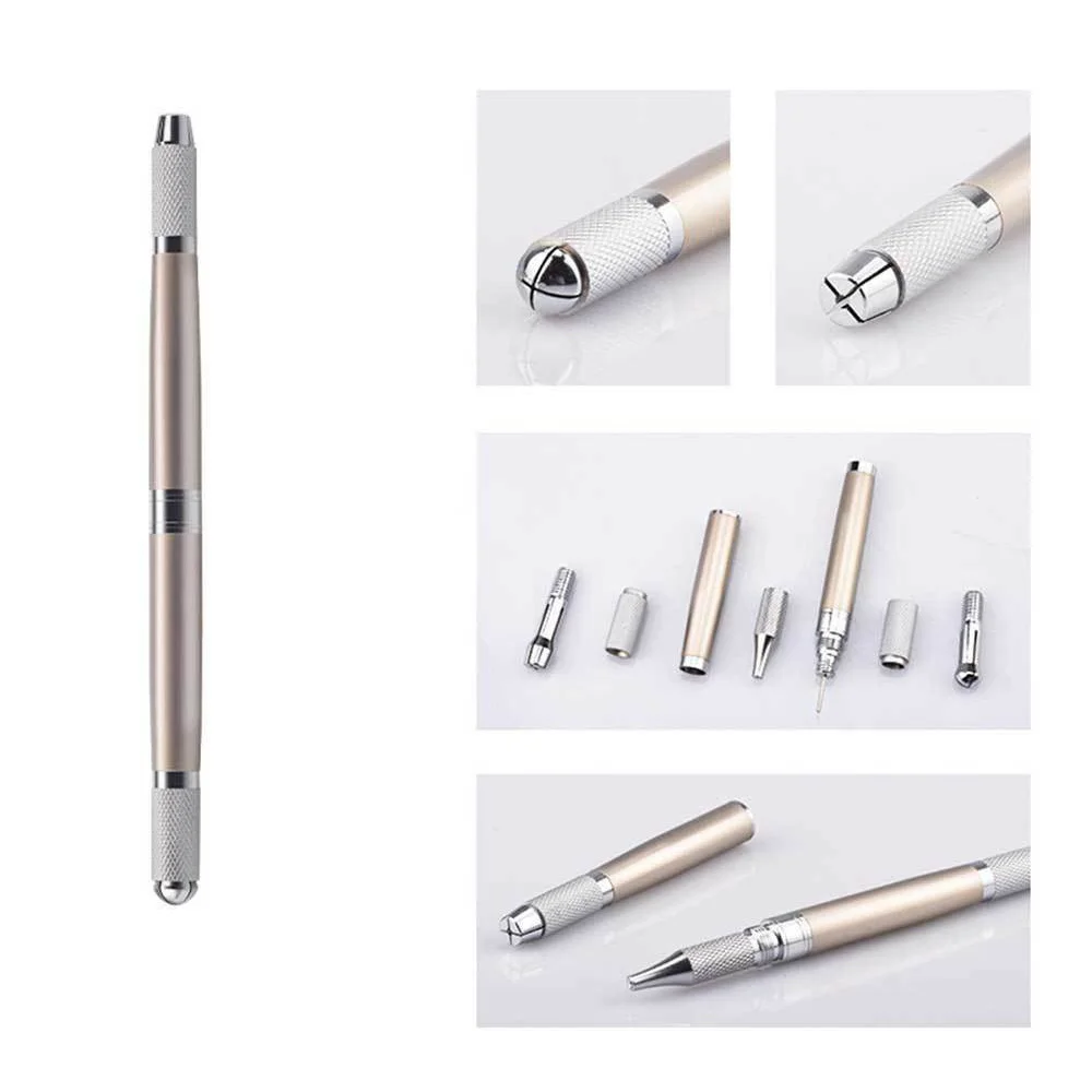 

3 In 1 Manual Tattoo Pen Microblading Permanent Makeup Eyebrow Lip Pen 14cm Multifunctional Gogging Makeup Supplies